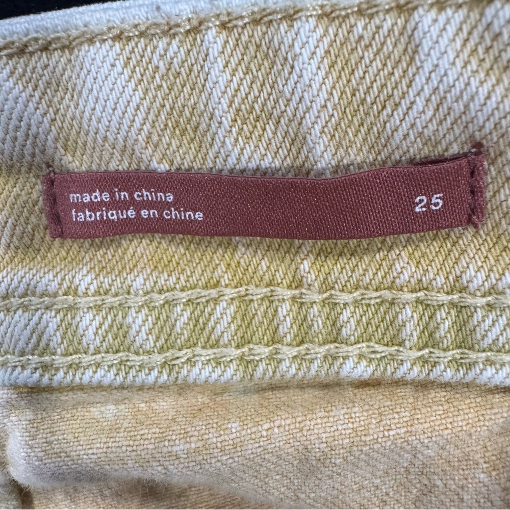 Pilcro Women's Straight Leg Jeans in Butter Yellow 04-0140 - Picture 7 of 9